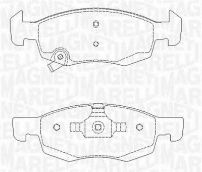 MAGNETI MARELLI 363916060813 -  Комплект тормозных колодок, дисковый тормоз